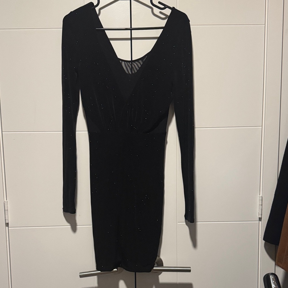 Guess Elegant Black Long Sleeve mini Dress - US S
